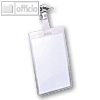 Durable Namensschild mit Clip, 60 x 90 mm, transparent, 25 St?ck, 8002-19