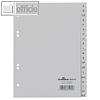 Buchstabenregister, DIN A5, A-Z, Kunststoff, 20 tlg., grau, 10 S?tze, 655010