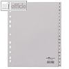 Durable Ordnerregister DIN A4 Überbreite, A-Z, grau, 20 Stück, 6520-10
