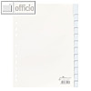 Kunststoff-Register DIN A4, blanko, Schilder bedruckbar, 12-tlg., weiß, 20 St.