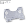 Visitenkartenspender, 105 x 45 x 55 mm, bis 50 Karten, transparent, 5 St?ck