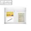 KFZ-Tasche 260 x 175 mm, mit Dehnfalte 3 cm, 3 Taschen, klar, 100 St., 40115-04