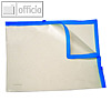 Doppel-Zip Tasche, 324 x 243 mm, PVC, transluzent/blau, 50 St?ck, 40434-40