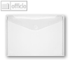 officio Dokumententaschen neutral, DIN A4 quer, Klett, klar, 100 St., 40901-04