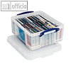 Aufbewahrungsbox 18 Liter, für CDs/DVDs, 480 x 390 x 200 mm, transp., 18C