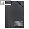 FolderSys Eckspannmappe für DIN A4, PP, schwarz, 40 Stück, 1000430