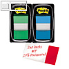 Post-it Index Standard Haftnotizen, 25.4 x 43.2 mm, blau/grün, 2er Pack,I680-GB2