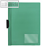 FolderSys Klemm-Mappe A4, PP, bis 40 Bl., vollfarbig grün, 50 Stück, 13004-50