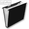 FolderSys 12er H?nge-F?chertasche A4, mit Taben, schwarz, 10 St?ck, 70041-30