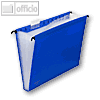 FolderSys 12er H?nge-F?chertasche A4, mit Taben, blau, 10 St?ck, 70041-40
