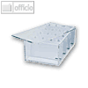 MAUL Acryl-Visitenkartenbox mit Deckel u. Register A-Z, glasklar, 1956305