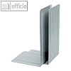 Alco Buchst?tzen, Metall, 130 x 240 x 140 mm, grau, 2 St?ck, 4303-29