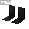 Alco Buchst?tzen, Metall, 85 x 140 x 140 mm, schwarz, 2 St?ck, 4301-11