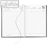 Buchkalender 1 Tag/1 Seite, 145 x 210 (ca.DIN A5), Kunststoffeinband, schwarz