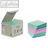 Post-it Haftnotizen Recycling, 76 x 76 mm, pastell, 6 x 100 Blatt, 6541GB