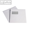 Briefumschläge 220 x 220 mm, mit Fenster, haftklebend, weiß, 100g/qm, 500 Stück