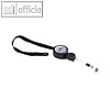 Durable Ausweiskartenhalter PLUS mit Textilband, schwarz, 10 St?ck, 822901