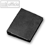 Taschenringb?cher DIN A6, Ledernarbung, 4-Rund-Ringe ? 13 mm, schwarz, 10 St?ck