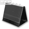 Veloflex Tisch-Flip-Chart, DIN A3 quer, PVC, 4-Rund-Ringe, schwarz, 4132280