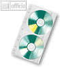 CD/DVD-Doppelhülle, 143 x 255 mm, PP, für 2 CDs, 100 Stck, transp, 4356100