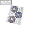 CD-Hüllen zum Abheften für 3 CDs, A4, Verschlussklappe, 50 Stück, 4359000