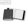Telefonringbuch DIN A5, PVC Ledernarbung, 4-Ring ?16 mm, schwarz, 3 St?ck