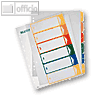 LEITZ PC-beschriftbares Register 1-6, DIN A4, PP, transparent, 1292-00-00