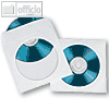 officio CD/DVD-Papierh?lle f?r 1CD wei? mit Lasche u. Fenster, 100er Pack, 3750