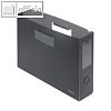 FolderSys H?ngemappen-Trog mit Griffloch, PP anthrazit, 10 St?ck, 30041-34