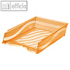 Bene Briefkorb DIN A4 - C4, stapelbar, Polystrol, orange-transparent, 060100ORT