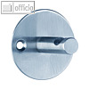 officio Garderobenhaken einfach, Wandmontage, rund, Metall silber, 2847