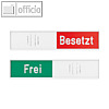 Franken Manuelle Frei-/Besetzt-Anzeige, 102 x 27,4 mm, silber, BS0117