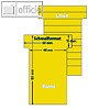 Ultradex T-Karten, liniert/blanko, Schmalformat, hellgelb, 100 St?ck, 542150