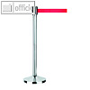 Alco Gurtst?nder m. Nylongurt 280 cm, autom. Aufwicklung, Chrom/rot, 8030
