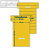 Ultradex T-Karten, liniert/blanko, Schmalformat, gold, 100 St?ck, 542151