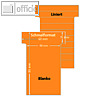 Ultradex T-Karten, liniert/blanko, Schmalformat, rotorange, 100 St?ck, 542152