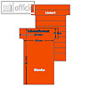Ultradex T- Karten, liniert/blanko, Schmalformat, ziegelrot, 100 St?ck, 542153