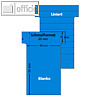 Ultradex T-Karten, liniert/blanko, Schmalformat, karibikblau, 100 St?ck, 542156