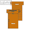Ultradex T-Karten, liniert/blanko, Schmalformat, gazellenbraun, 100 St?ck,542159
