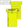 Ultradex T-Karten, blanko, Schmalformat, hellgelb, 100 St?ck, 542250