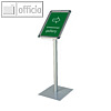 Franken Infodisplay DIN A4 quer auf Stativ, H?he 80 cm, Aluminium, BS0903