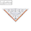 Rotring Geo-Dreieck, Hypotenuse 23 cm, 20 cm Skalierung, mit Griff, S0903950