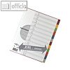 Register XXL, Karton, A4-Überbreite, 12-teilig, 225 g/qm, farbig, 1 Satz