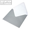 R?ssler Briefumschlag 164x164mm, nasskl., silber, 100 St?ck, 16404080