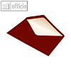 Briefumschlag DIN C5, Seidenfutter, nassklebend, rosso gerippt, 100 Stück