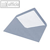 Briefumschlag DIN C5, Seidenfutter, nassklebend, eisgrau gerippt, 100 Stück