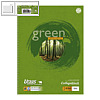 Ursus Collegeblock Green DIN A4, liniert o. Rand, 70g/qm, 80Bl., 608570010
