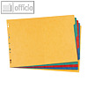 Elba Karton-Register, blanko, DIN A3 quer, farbig, 5-teilig, 400024911
