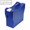 Hängemappenbox Swing-Plus DIN A4, PS, für 20 Mappen/3 Ordner, Deckel, blau