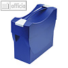 H?ngemappenbox Swing-Plus DIN A4, PS, f?r 20 Mappen/3 Ordner, Deckel, blau